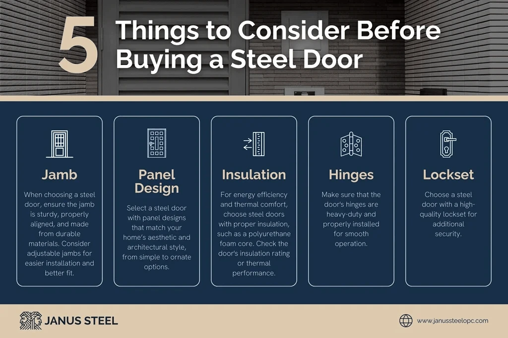 Things to Check Before Buying a Steel Door Infographic