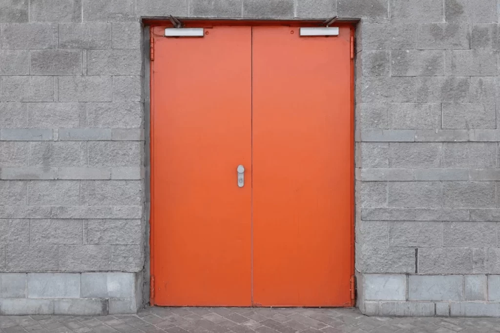 fire doors of a building