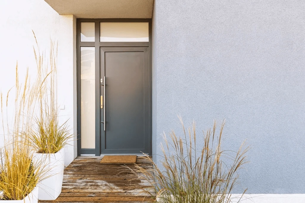 steel door of a residential property