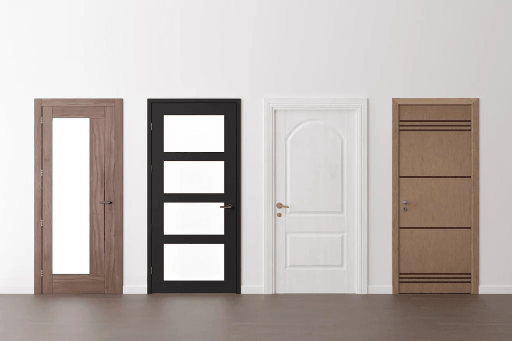 set of interior and exterior doors