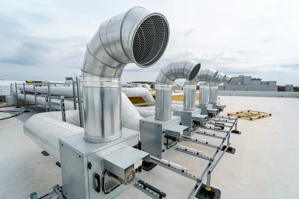 ventilation system of a commercial building