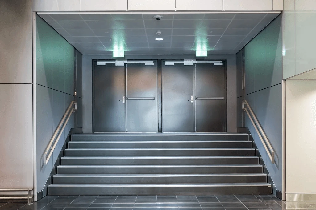 galvanized steel exit doors