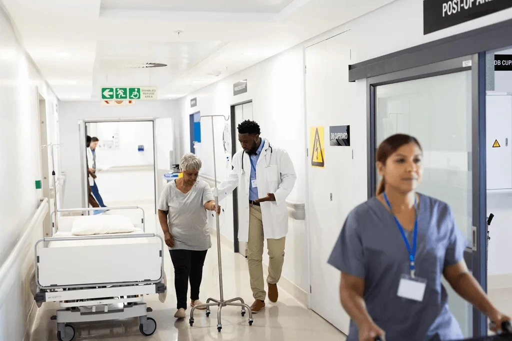 medical setting recognizing the importance of ventilation in hospitals