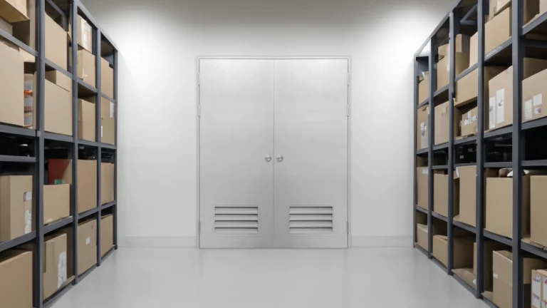 janus-double-steel-door-with-louver-in-warehouse