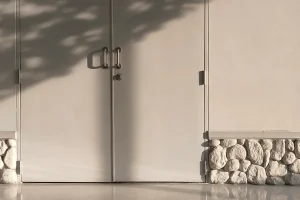 steel exterior doors of a property