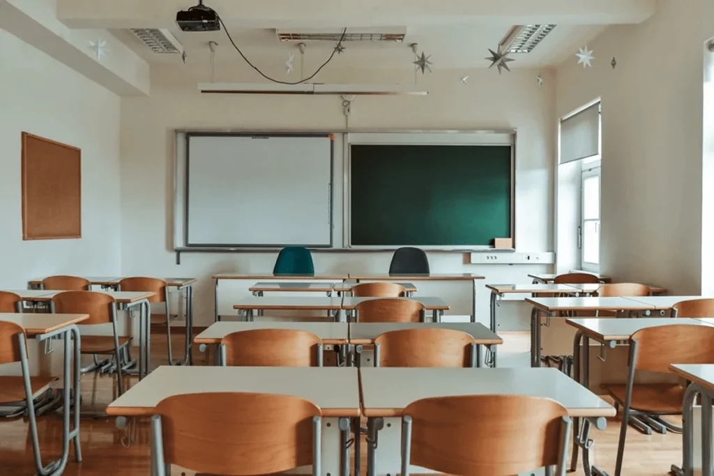 empty classroom