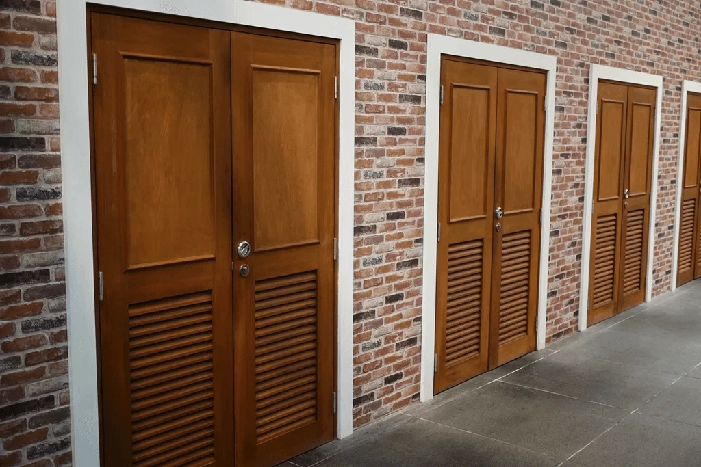 example of louvered doors for school