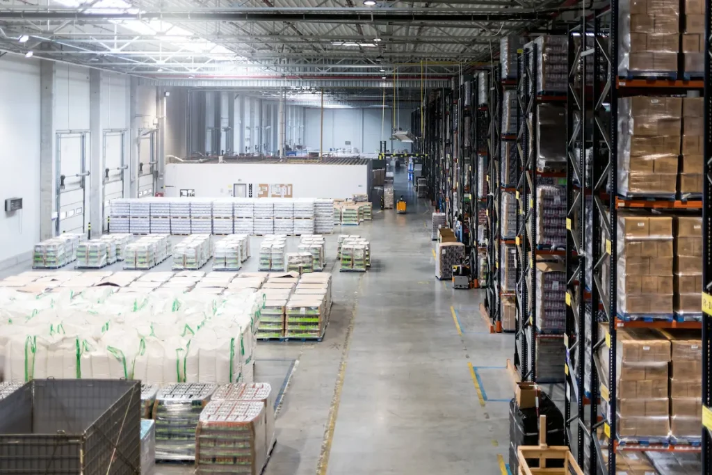 huge distribution warehouse for fire door requirement